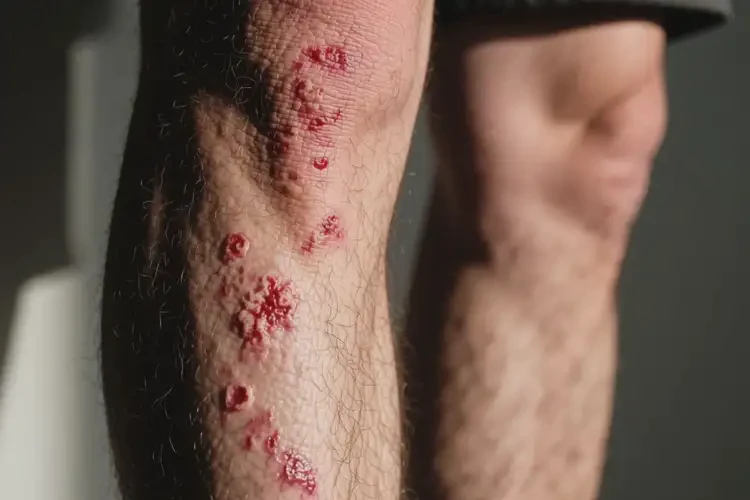 男性小腿上出濕疹能靠自己自愈嗎(圖2)