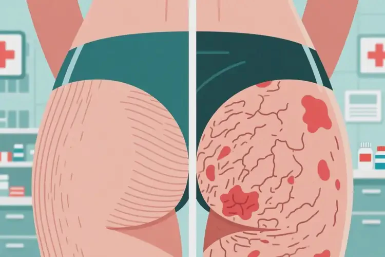 青年人屁股上经常起湿疹不管它会自己好吗(图1)