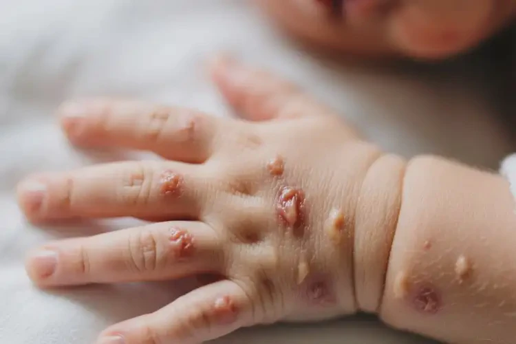 新生兒手上出現(xiàn)濕疹可以徹底自愈嗎(圖1)