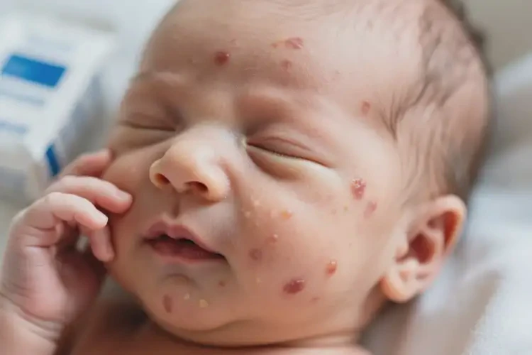 新生兒面部偶爾起濕疹不管它會(huì)自己痊愈嗎(圖3)