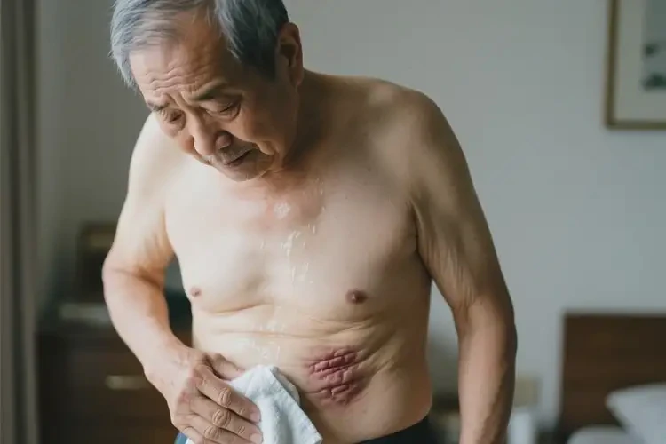 老年人肚子上出濕疹能夠徹底治愈嗎(圖2)