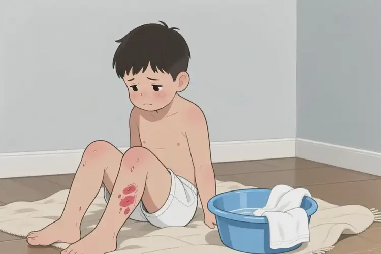 小兒小腿出現(xiàn)濕疹不管它會(huì)自己自愈嗎(圖4)