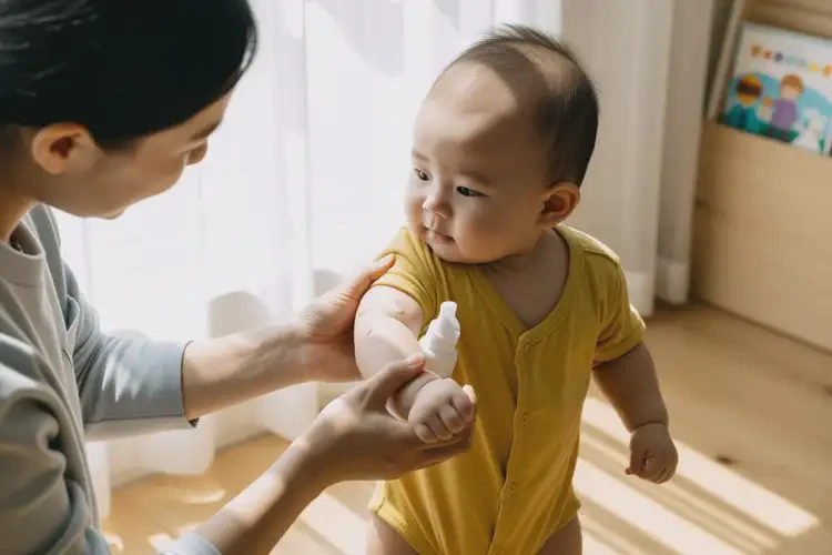 嬰兒手臂上起濕疹不管它會(huì)自己好嗎(圖2)