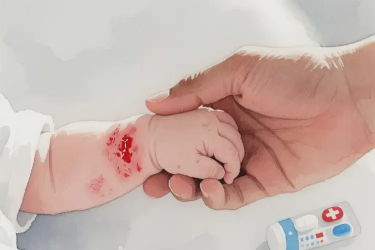 嬰幼兒手臂上出濕疹能徹底自愈嗎(圖1)