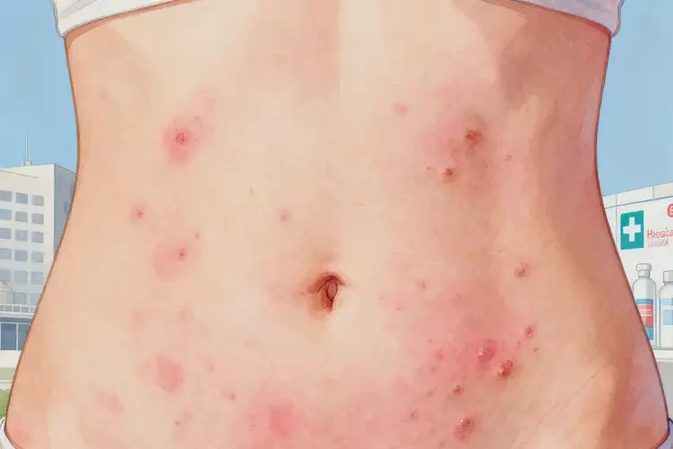 女性肚子上出現(xiàn)濕疹可以徹底自愈嗎(圖1)