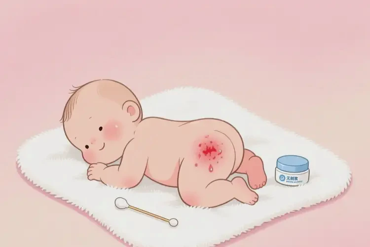 嬰幼兒屁股上出濕疹不管它會(huì)自己好嗎(圖3)