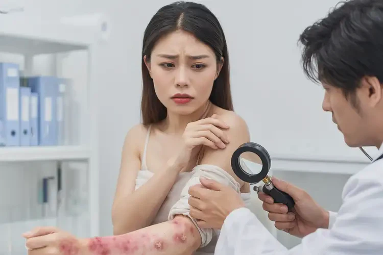 女人四肢經(jīng)常長濕疹不管它會自己痊愈嗎(圖4)