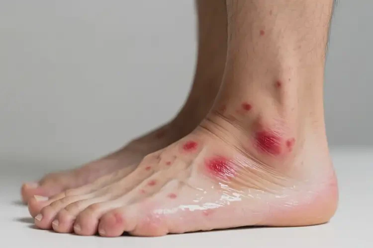 男人腳上出濕疹不管它會(huì)自己自愈嗎(圖2)