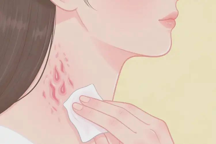 女性脖子容易長濕疹不管它會自己痊愈嗎(圖1)