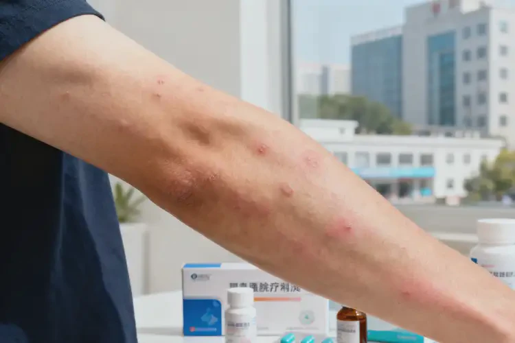 男性手臂上出現(xiàn)濕疹不管它會自己痊愈嗎(圖1)