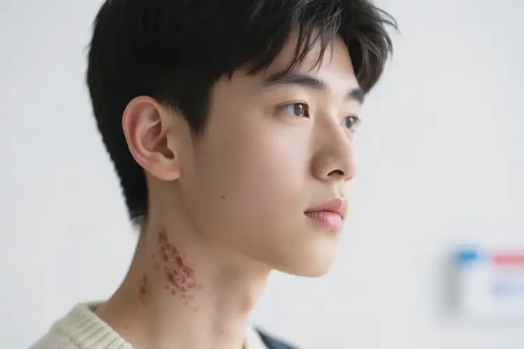 中學(xué)生脖子上有濕疹可不可以徹底自愈(圖1)