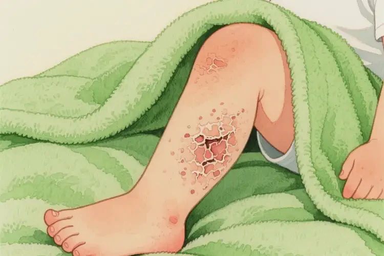 少兒身上有濕疹不管它會(huì)自己自愈嗎(圖3)