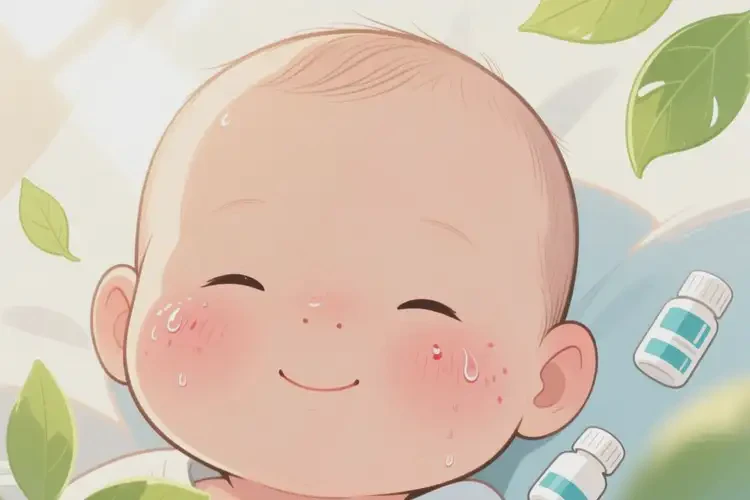 寶寶面部出現(xiàn)濕疹不管它會(huì)自己自愈嗎(圖4)