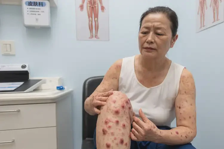 女性小腿上起濕疹不管它會(huì)自己痊愈嗎(圖4)