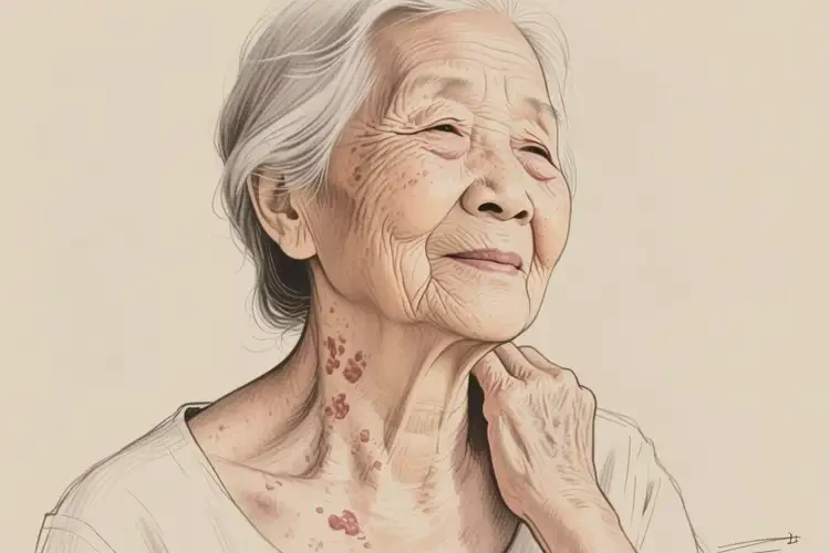 老年人脖子上出现湿疹不管它会自己好吗(图2)
