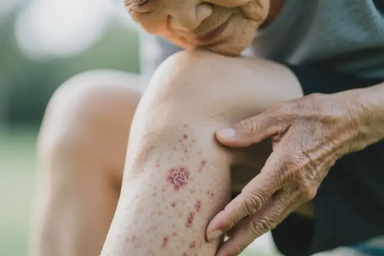 老人大腿上偶爾起濕疹能徹底自愈嗎(圖2)