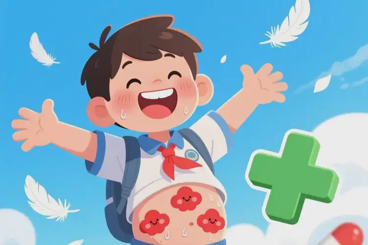 中學(xué)生肚子上起濕疹能夠徹底治愈嗎(圖1)