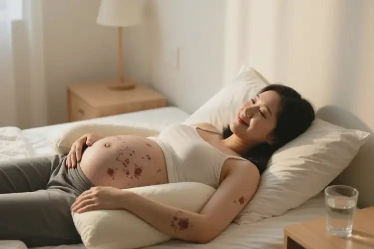 產(chǎn)婦肚子偶爾長(zhǎng)濕疹不管它會(huì)自己好嗎(圖1)