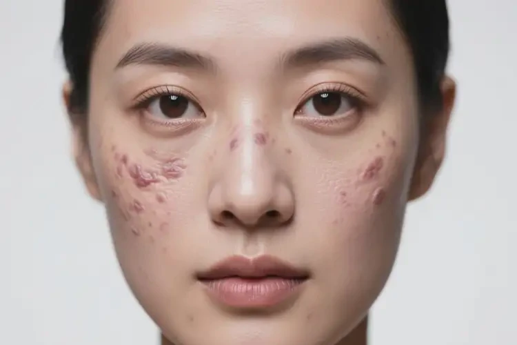 女人臉上有濕疹不管它會(huì)自己自愈嗎(圖1)