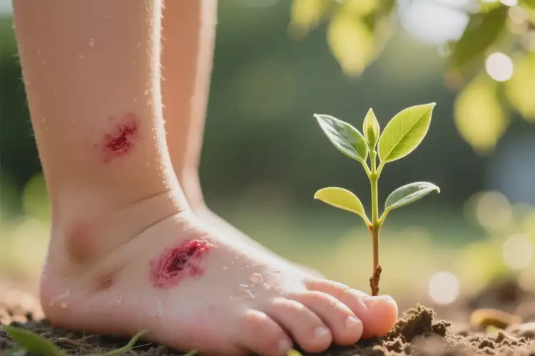 少兒腳上偶爾起濕疹可以徹底自愈嗎(圖2)