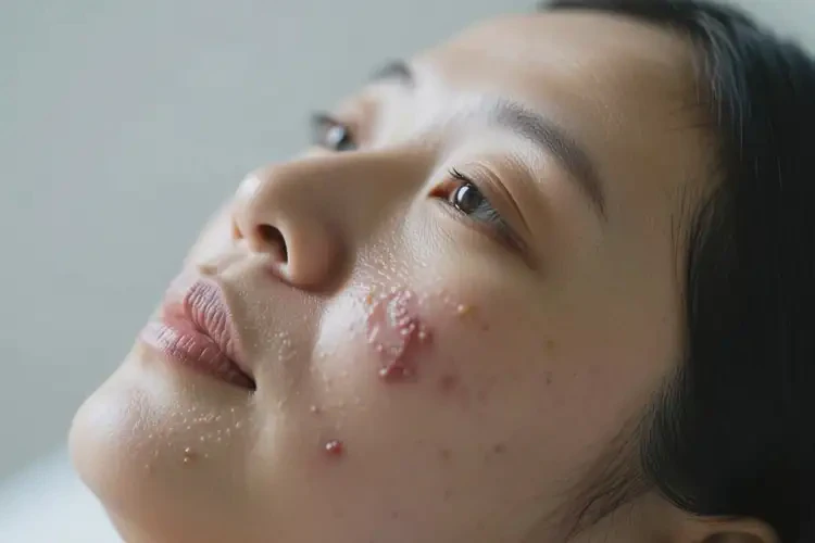 產(chǎn)婦臉上出現(xiàn)濕疹不管它會自己自愈嗎(圖1)