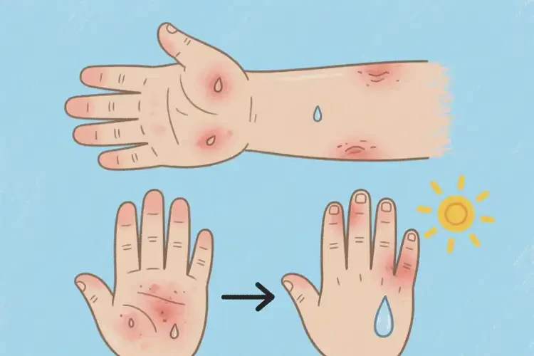 幼兒手上起濕疹能夠徹底治愈嗎(圖2)