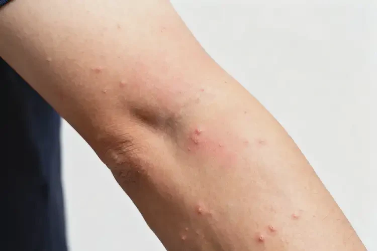 男性手臂偶爾長(zhǎng)濕疹不管它會(huì)自己好嗎(圖1)