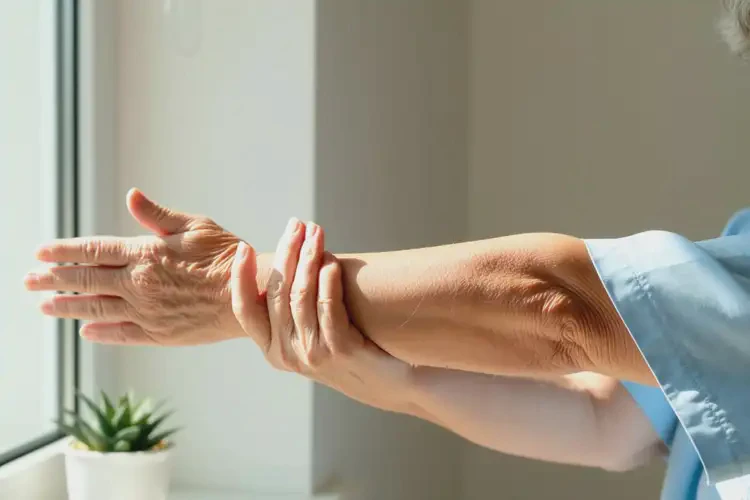 老年人手臂上偶爾長濕疹可不可以徹底自愈(圖1)