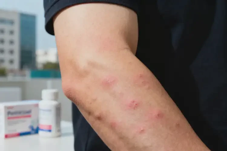 男性手臂上出現(xiàn)濕疹不管它會自己痊愈嗎(圖2)