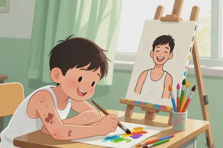 小學(xué)生身上容易長濕疹可以徹底自愈嗎(圖1)