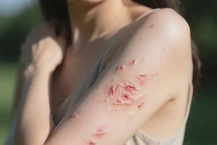 女人手臂上偶爾起濕疹能徹底自愈嗎(圖1)