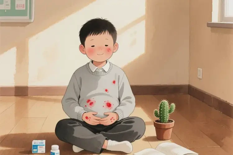 小學生肚子上出現(xiàn)濕疹可以徹底自愈嗎(圖1)