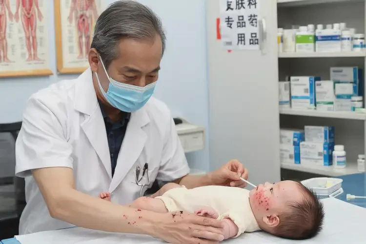 新生兒屁股上出現(xiàn)濕疹不管它會自己自愈嗎(圖1)