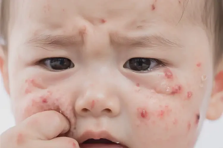 嬰兒臉上出濕疹能夠徹底治愈嗎(圖4)