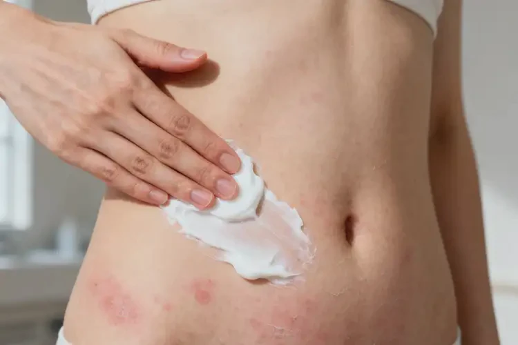 男生肚子經常長濕疹不管它會自己痊愈嗎(圖1)