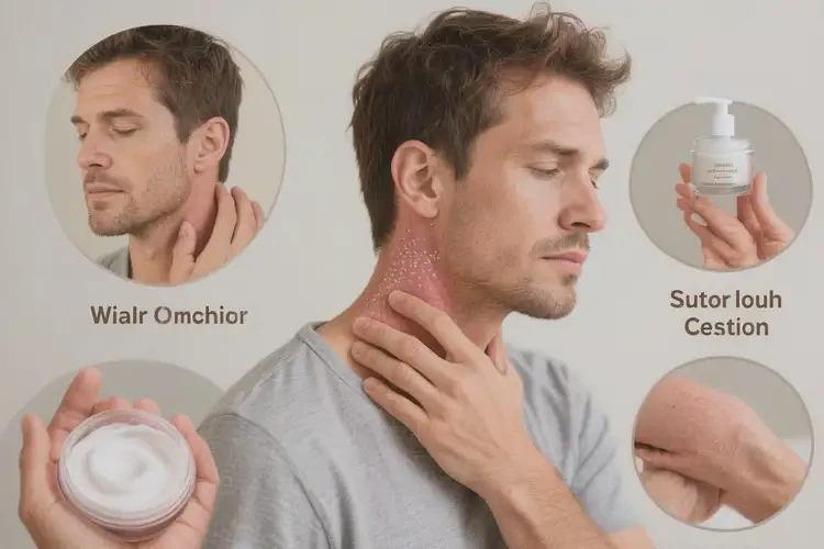 男生脖子上出濕疹不管它會(huì)自己好嗎(圖1)