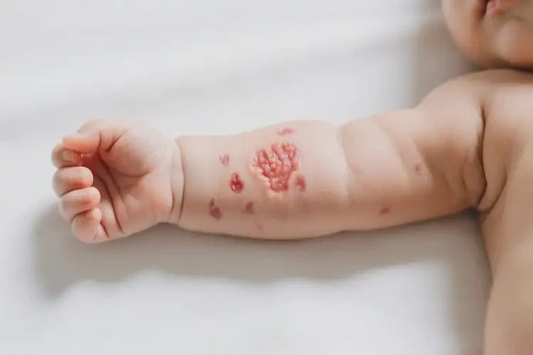 婴幼儿手臂出湿疹能靠自己自愈吗(图2)