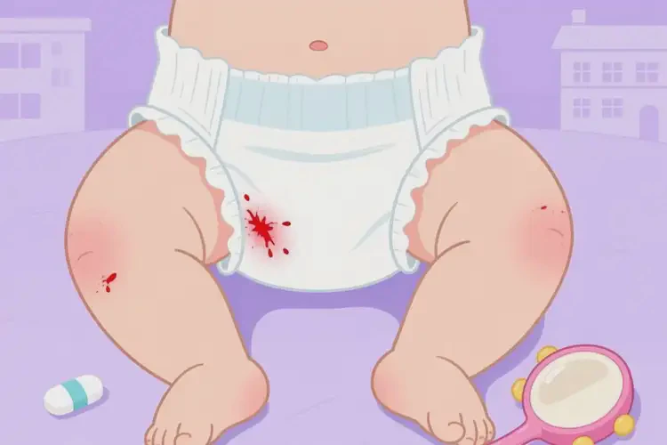 寶寶屁股上出濕疹不管它會(huì)自己好嗎(圖1)