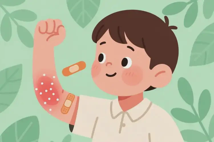 孩子手臂上出濕疹能夠徹底治愈嗎(圖1)