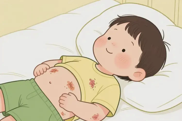 兒童肚子起濕疹不管它會(huì)自己好嗎(圖1)