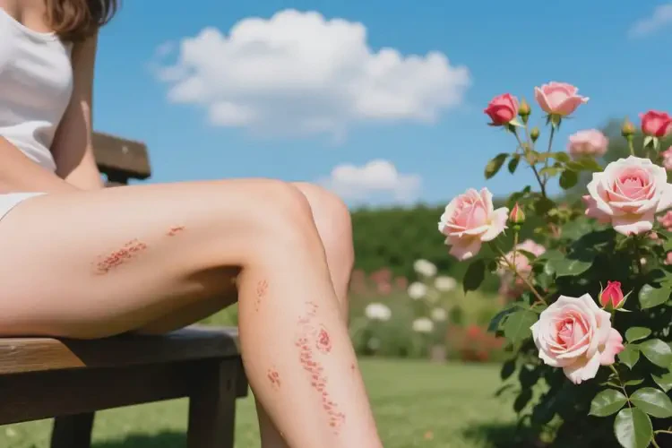 女生大腿上偶爾起濕疹不管它會自己好嗎(圖1)