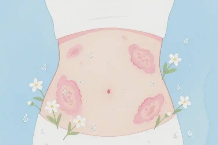 女性肚子上起濕疹不管它會自己自愈嗎(圖2)
