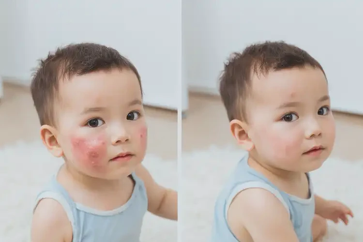 幼兒臉上容易長濕疹可以徹底自愈嗎(圖3)