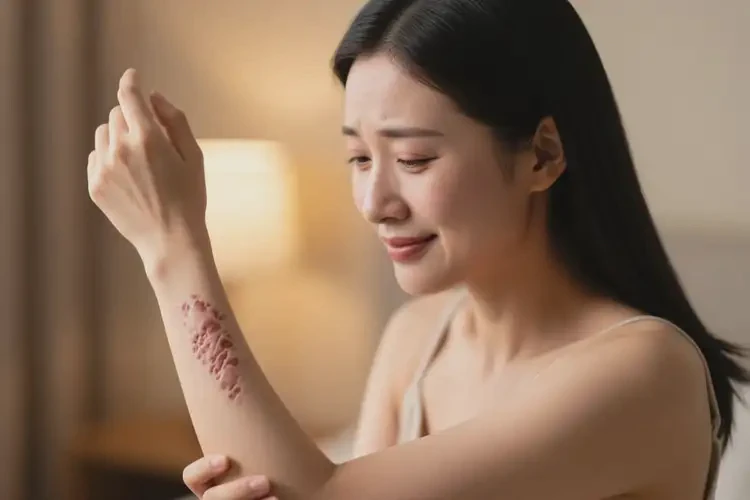 女人手臂容易長(zhǎng)濕疹能徹底自愈嗎(圖1)