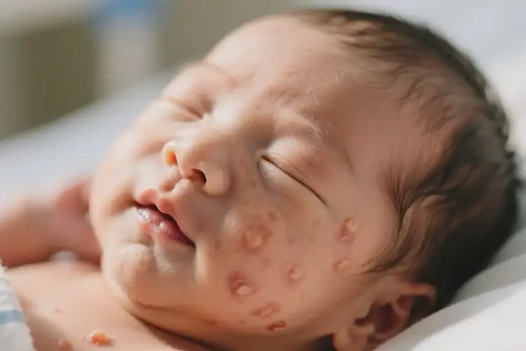 新生兒面部長濕疹不管它會自己痊愈嗎(圖4)