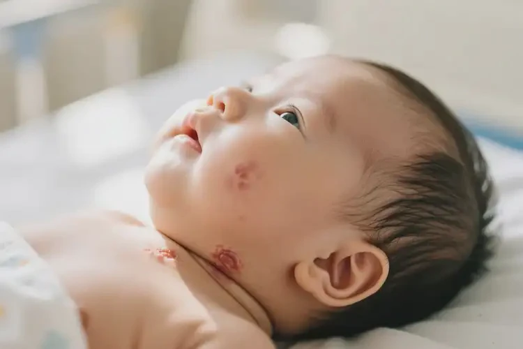 寶寶脖子偶爾長(zhǎng)濕疹不管它會(huì)自己自愈嗎(圖1)