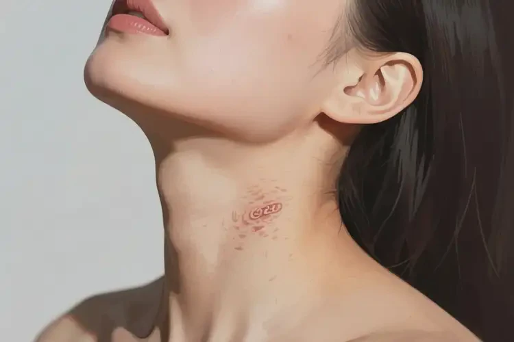 女性脖子上容易起濕疹不管它會(huì)自己好嗎(圖2)