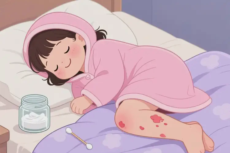 小兒小腿出現(xiàn)濕疹不管它會(huì)自己自愈嗎(圖2)