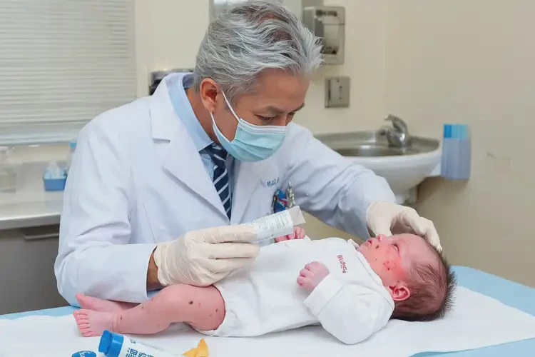 新生兒脖子出濕疹能靠自己自愈嗎(圖2)