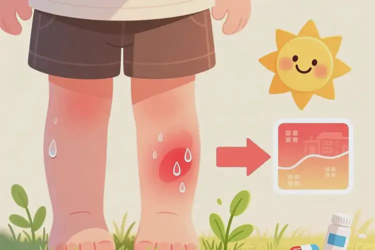 小孩小腿上有濕疹不管它會(huì)自己痊愈嗎(圖1)